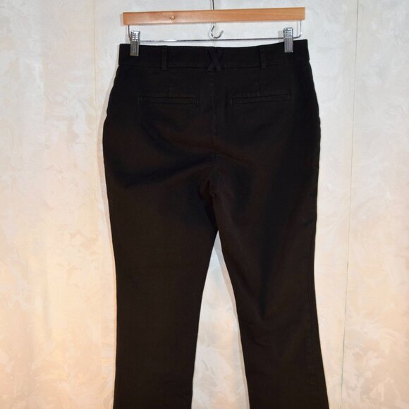 Anthropologie Dark Brown Wide Leg Crop Trousers Pants Size 8 Career - Picture 2 of 5